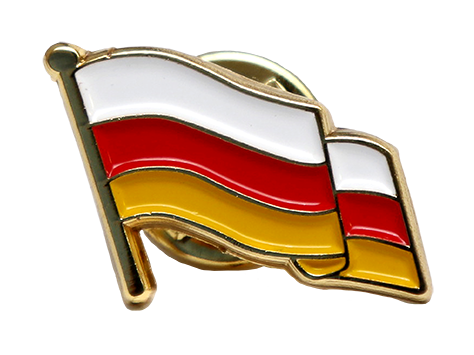 Значок Флаг Южной Осетии корпоративный с логотипом Компании.