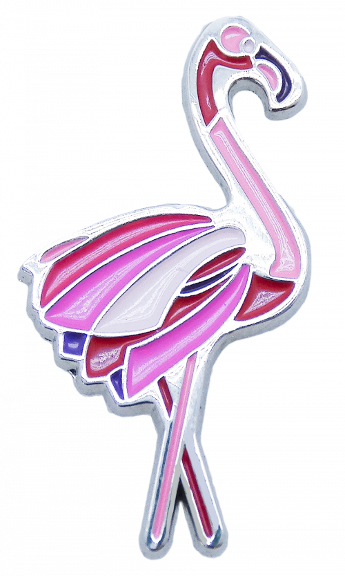 Значок "Фламинго"  корпоративный с логотипом Компании.