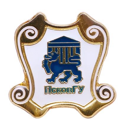Значок студента ПсковГУ корпоративный с логотипом Компании.